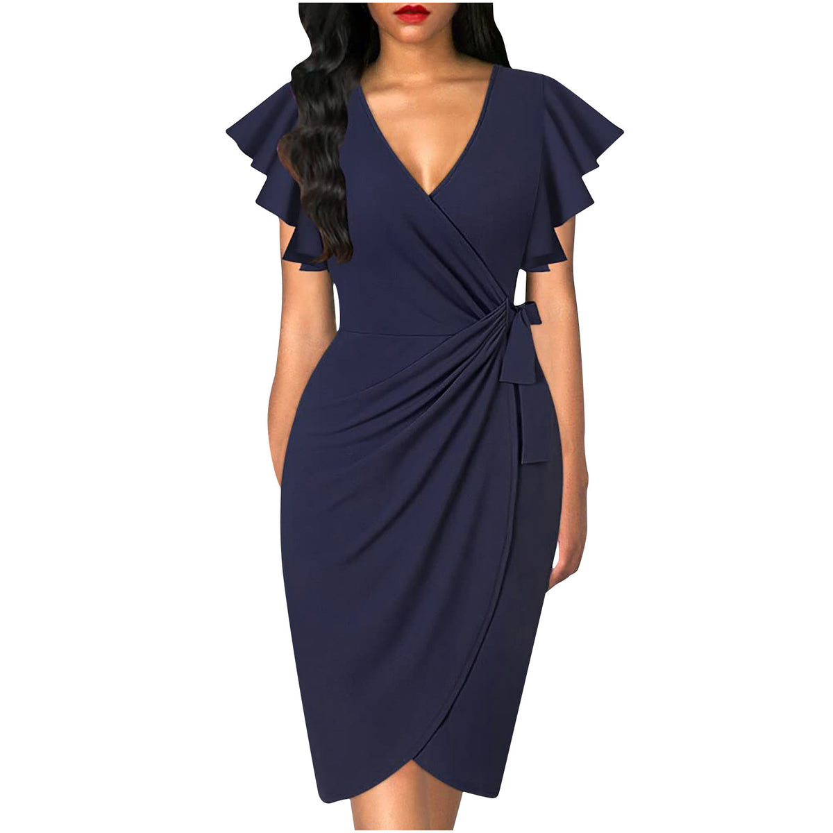 Wickelkleid mit Taillenschnürung – Bild 4 | LuxeStyle