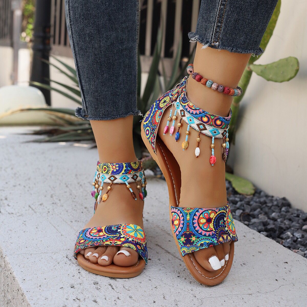 Tassel-Sandale mit Rundspitze – Bild 4 | LuxeStyle