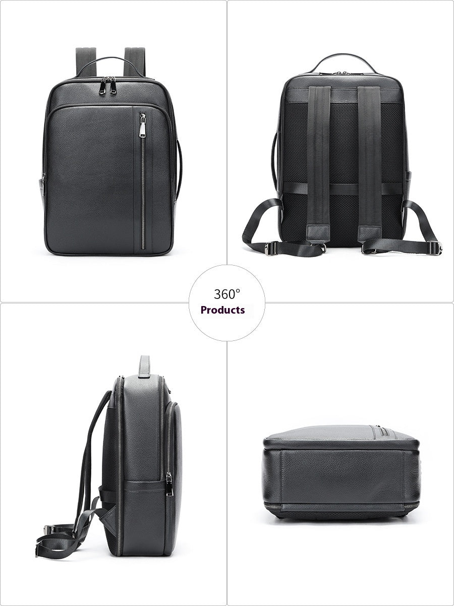 Männer-Leder-Rucksack mit 20-35L Kapazität – Bild 2 | LuxeStyle