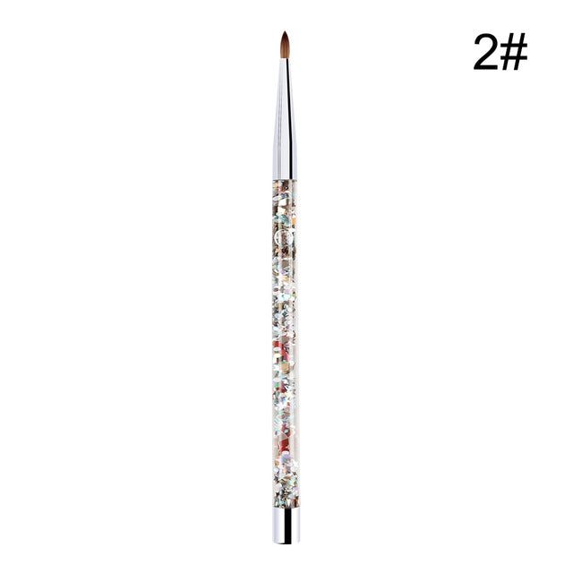Nail Art Pinsel mit Glitzergriff