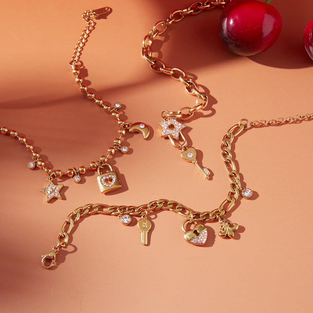 Damen-Armband aus Edelstahl mit weissen Strasssteinen – Bild 6 | LuxeStyle