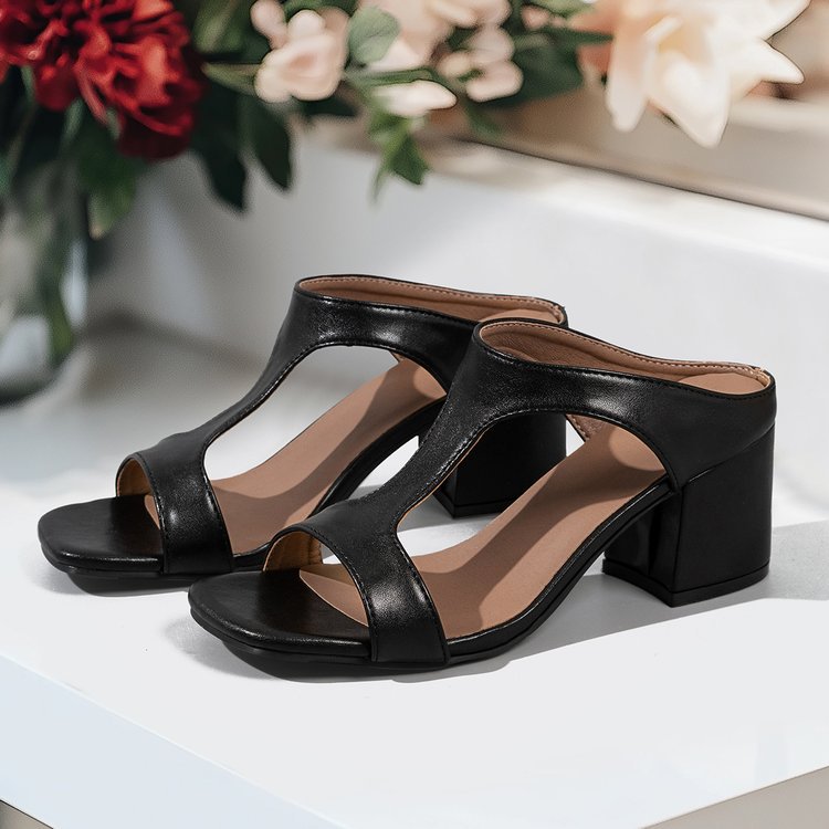 Damen Pantoletten mit Blockabsatz – Bild 3 | LuxeStyle