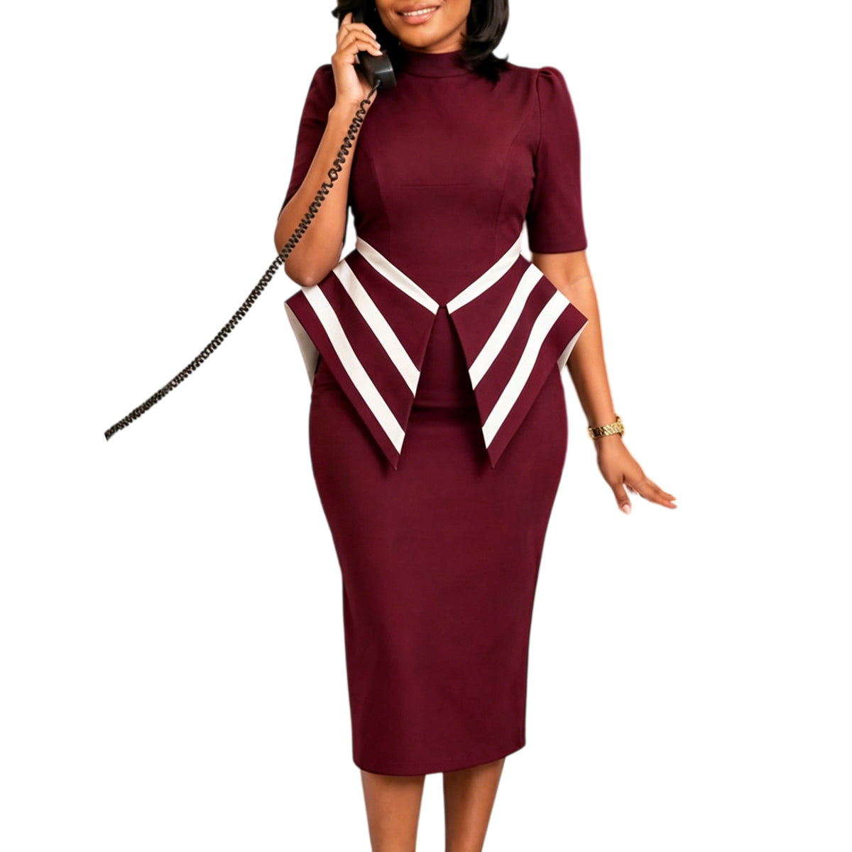 Elegantes Color-Block Etuikleid | LuxeStyle