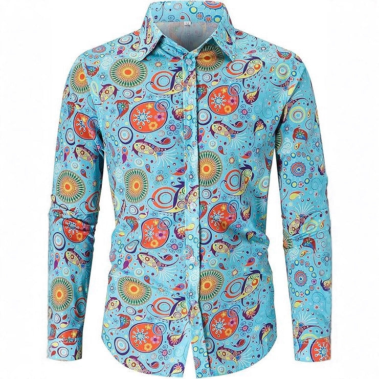 Herren Langarmhemd "Beach Floral" – Bild 4 | LuxeStyle