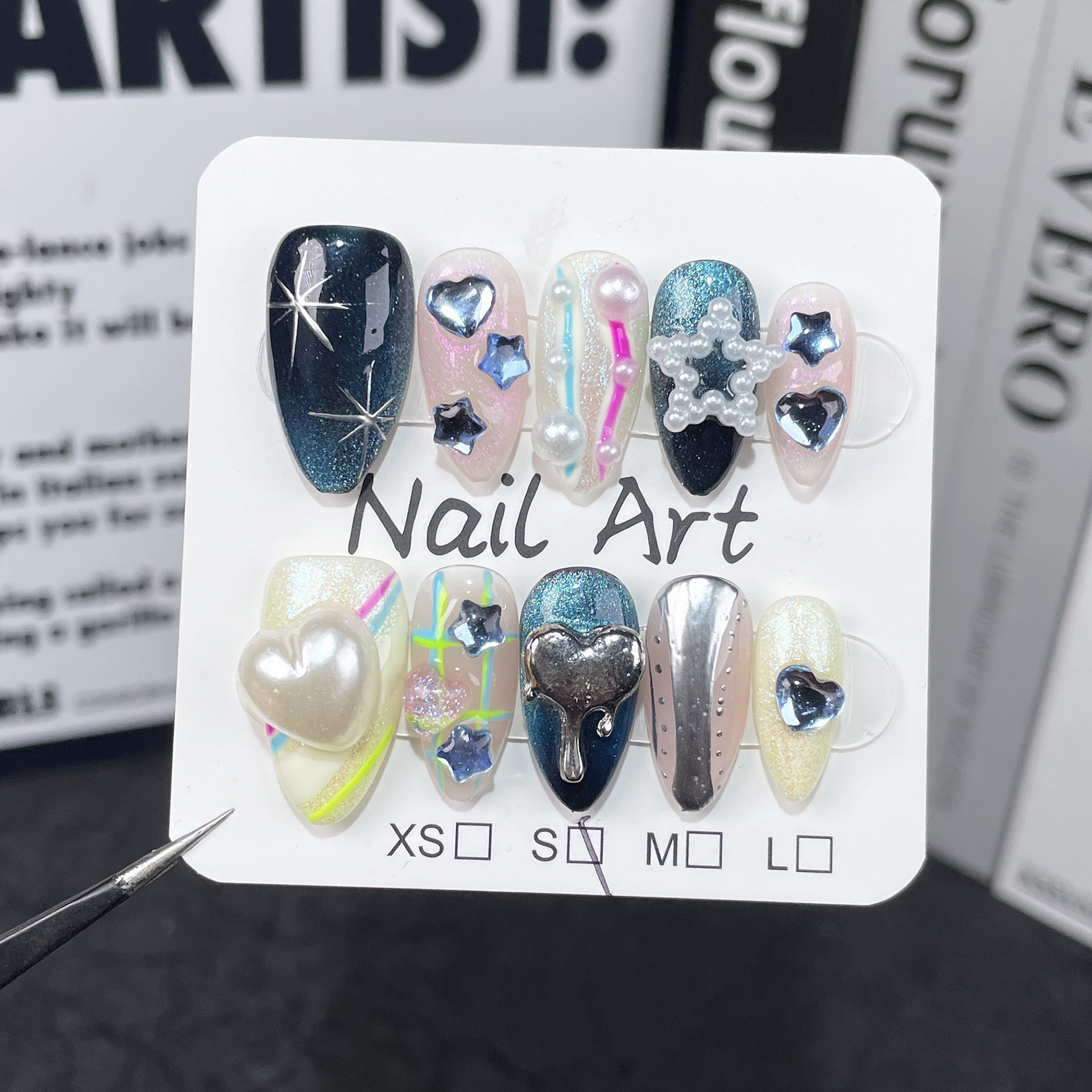 Mandelförmige Fake Nails