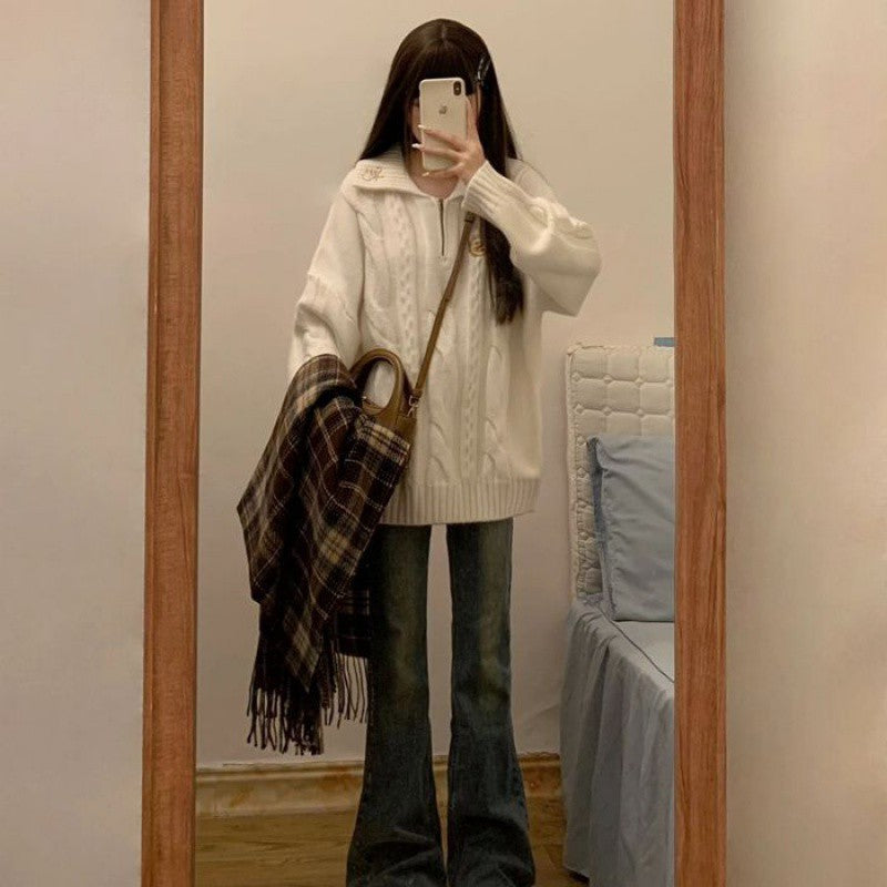 Pullover mit Polokragen für Herbst/Winter – Ansicht 5