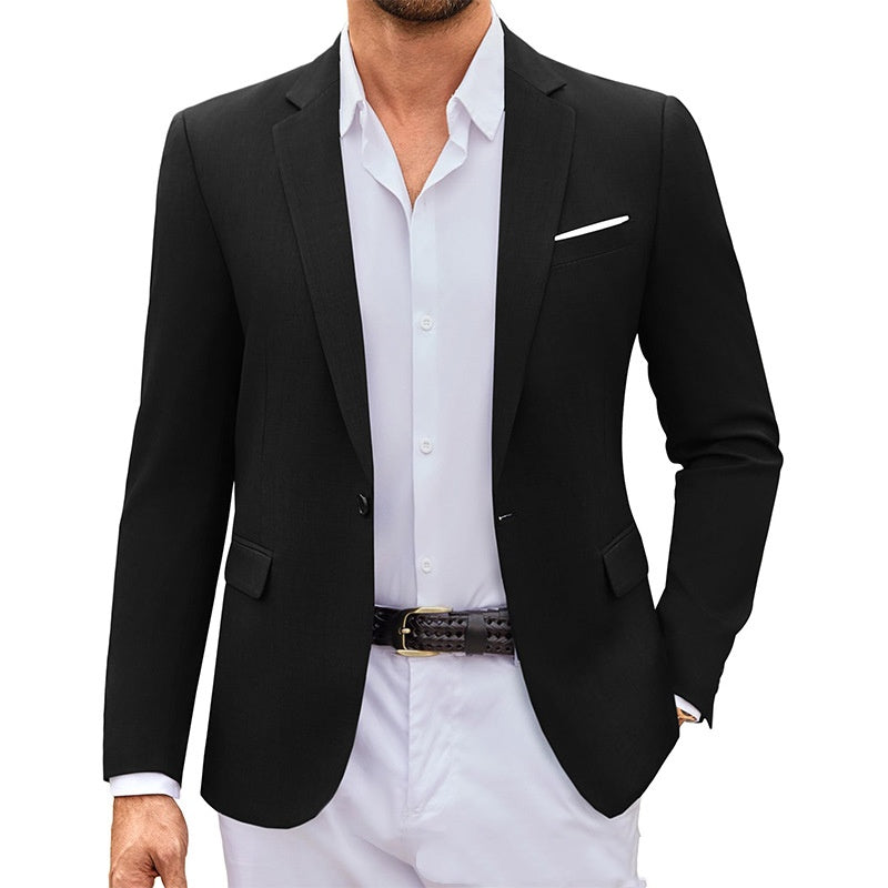 Herren-Blazer einfarbig – Bild 2 | LuxeStyle
