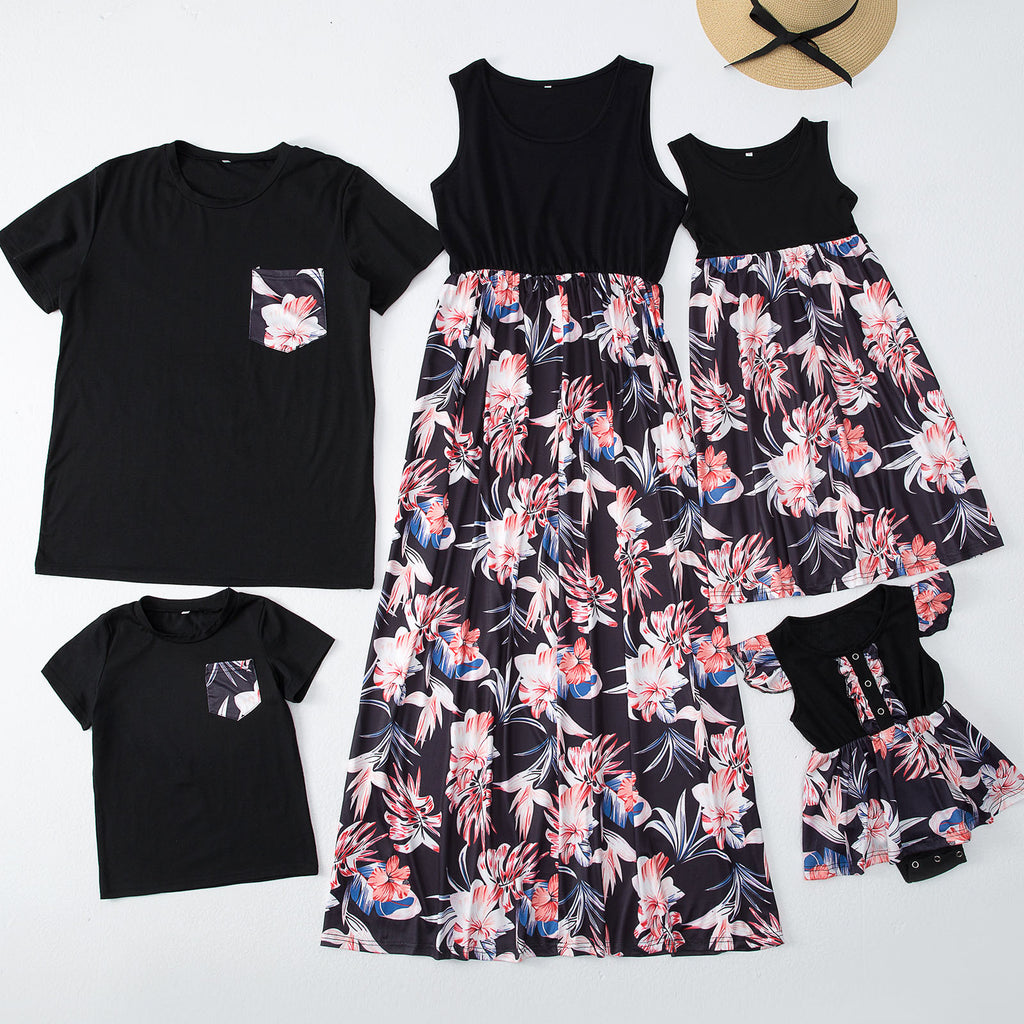 Partnerlook Langarmkleid mit Print