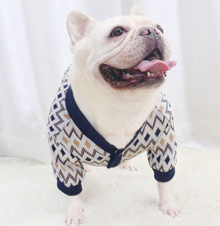 Strickpullover für Hund – navyblau – Bild 2 | LuxeStyle
