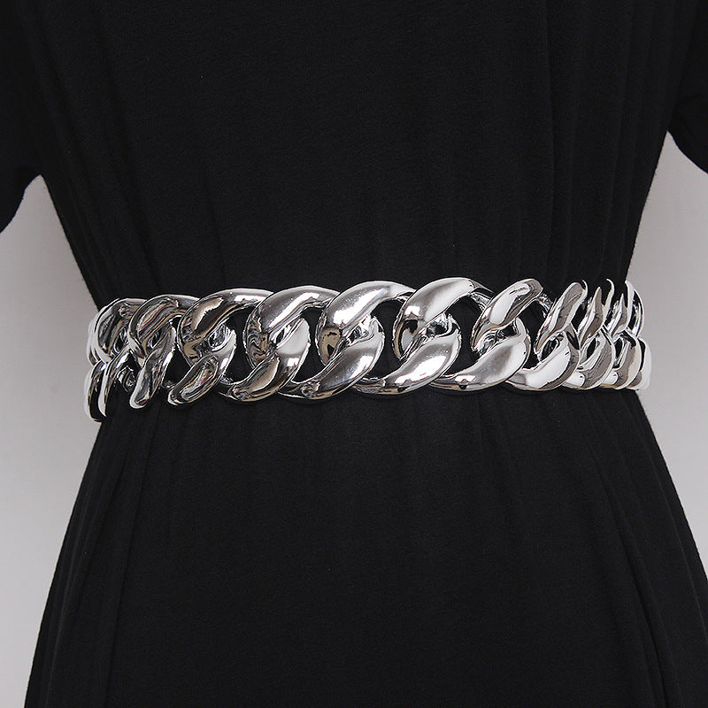 Punk-Gürtel für Damen – Silber