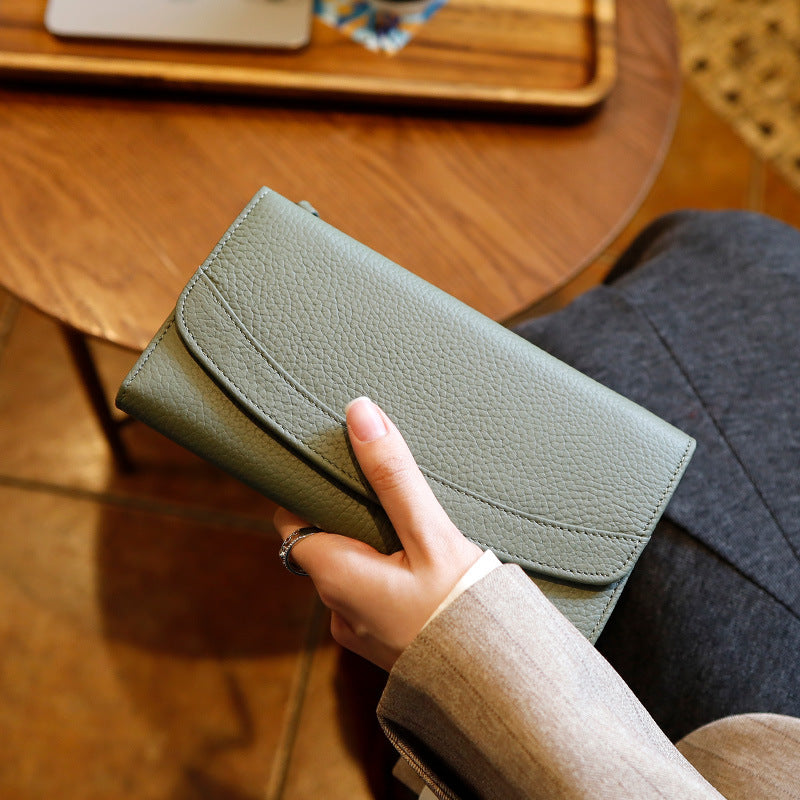 Handtasche aus echtem Leder – Clutch – Bild 8 | LuxeStyle