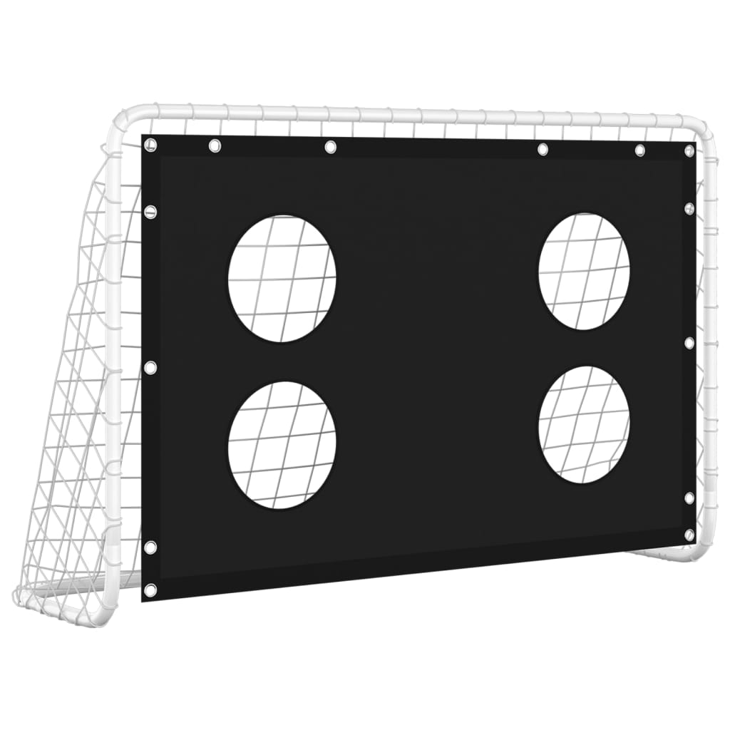 Fussballtor mit Torwand aus Stahl 184x61x122 cm