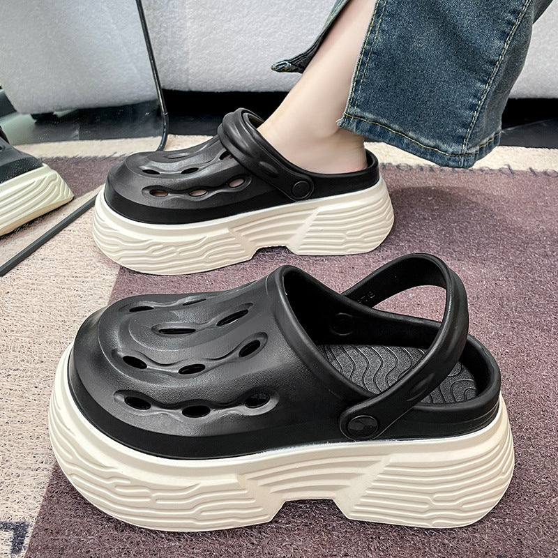 Damen Plateau-Sandalen mit Lochmuster – Bild 3 | LuxeStyle