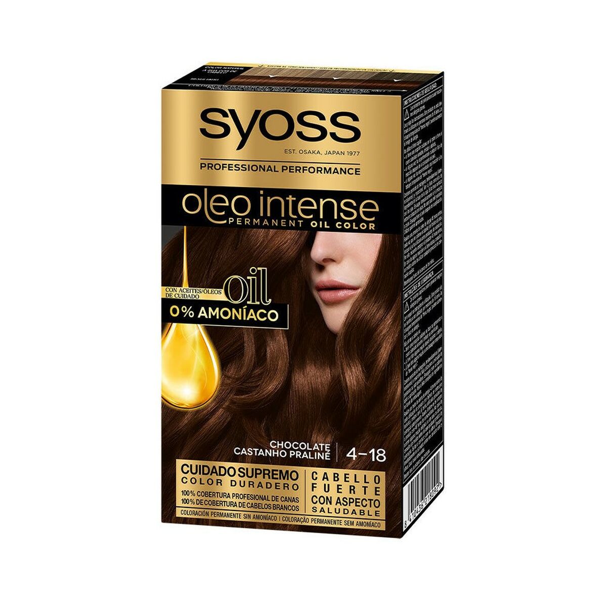 Dauerfärbung Syoss Olio Intense Schokolade Nº 4,18 Platinblond Nº 4.18