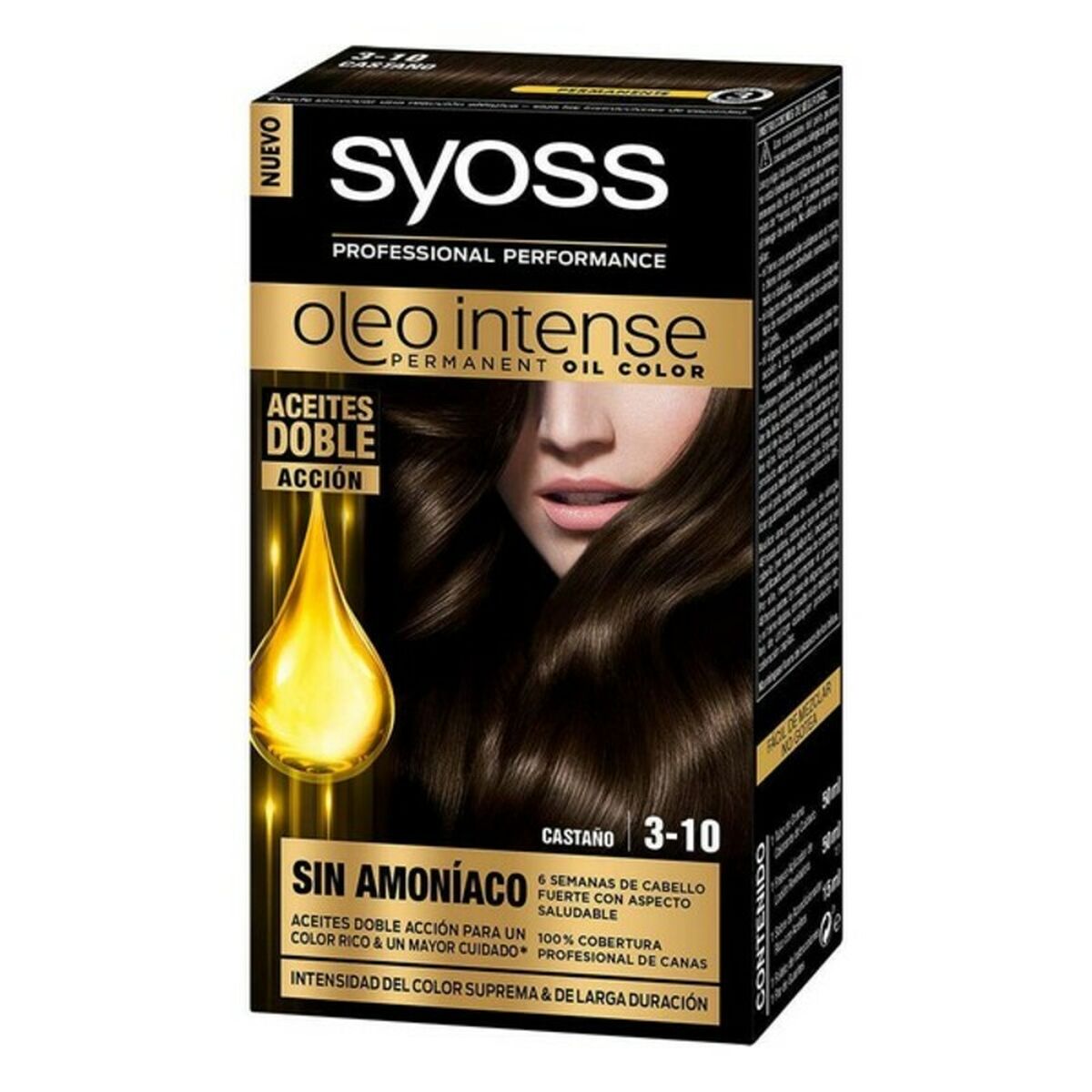Dauerfärbung Syoss Olio Intense Kastanie Nº 3,10 Platinblond Nº 3.10-C