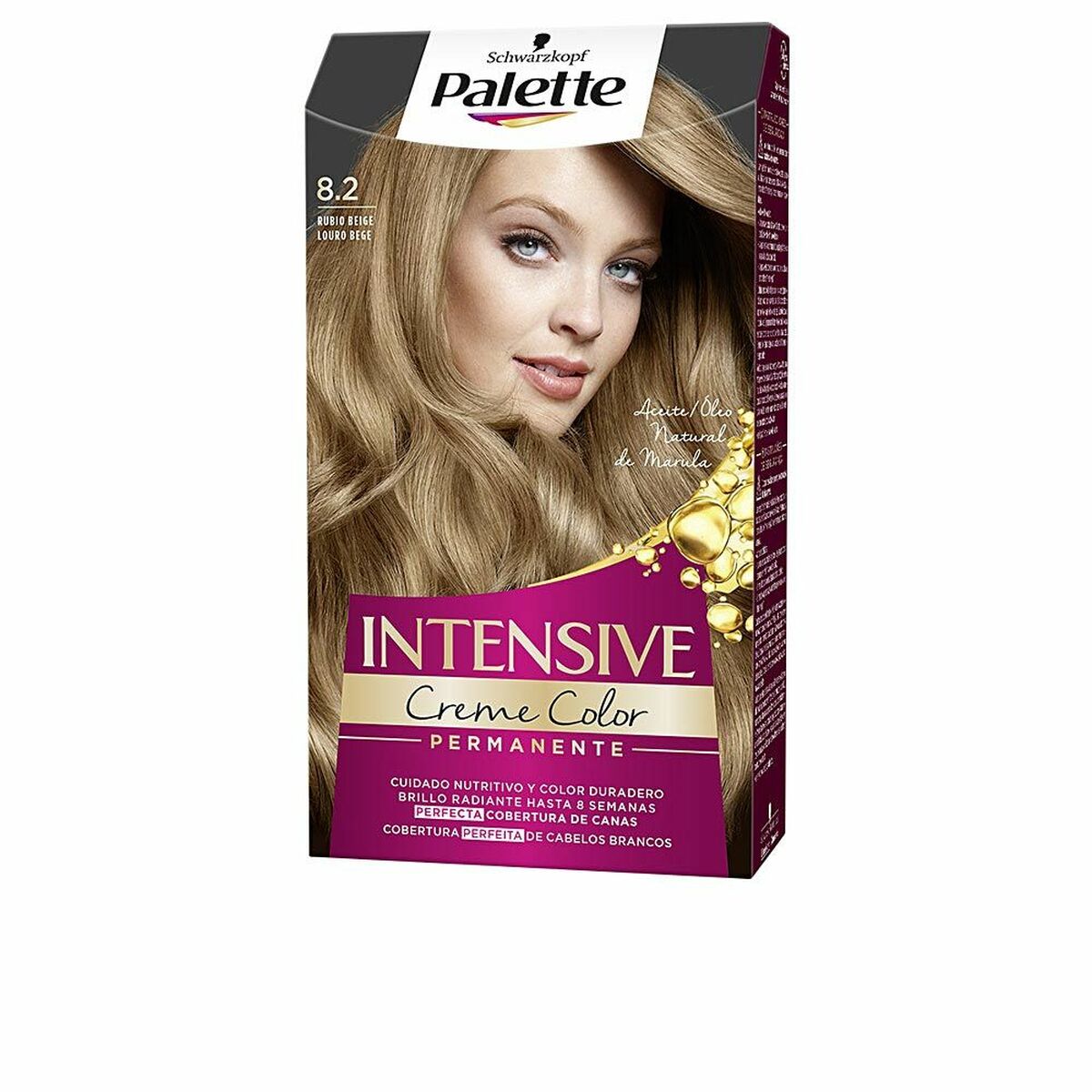 Dauerfärbung Schwarzkopf Palette Intensive Nº 8.2-Rubio Beige (1 Stück