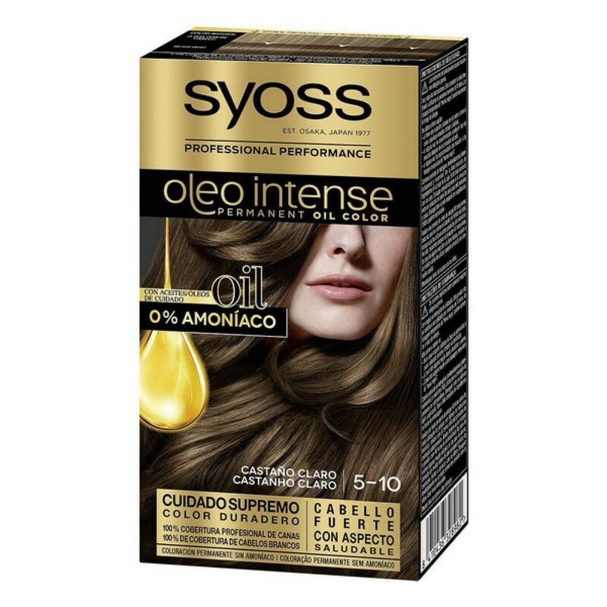 Dauerfärbung Syoss Olio Intense Kastanie hell Nº 5,10 Platinblond Nº 5