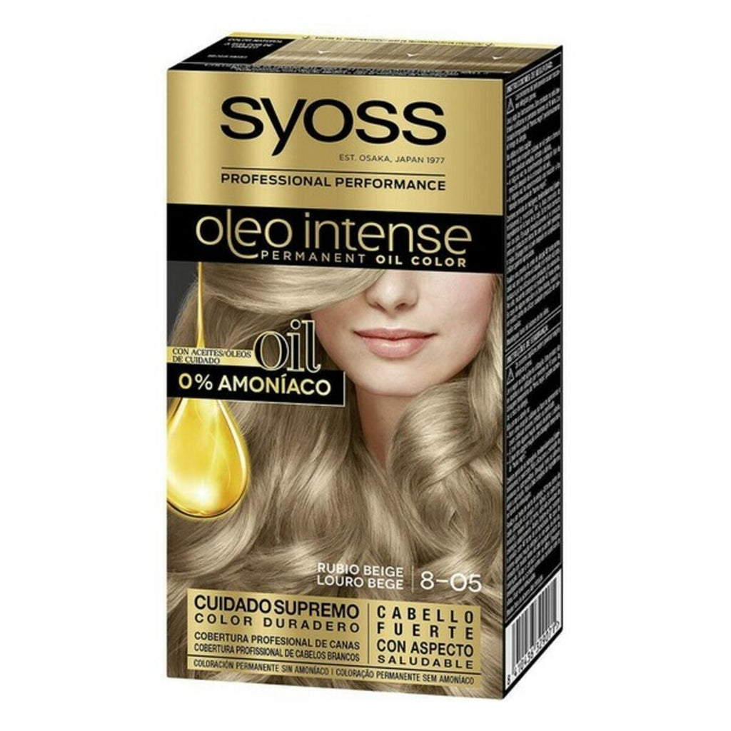 Dauerfärbung Syoss Olio Intense Beige Blond Nº 8,05 Platinblond Nº 8.0