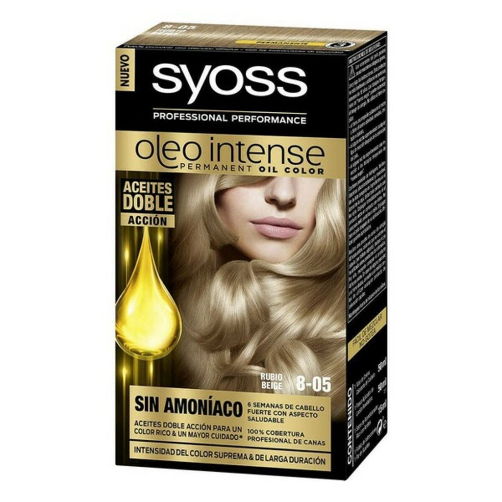 Dauerfärbung Syoss Olio Intense Beige Blond Nº 8,05 Platinblond Nº 8.0
