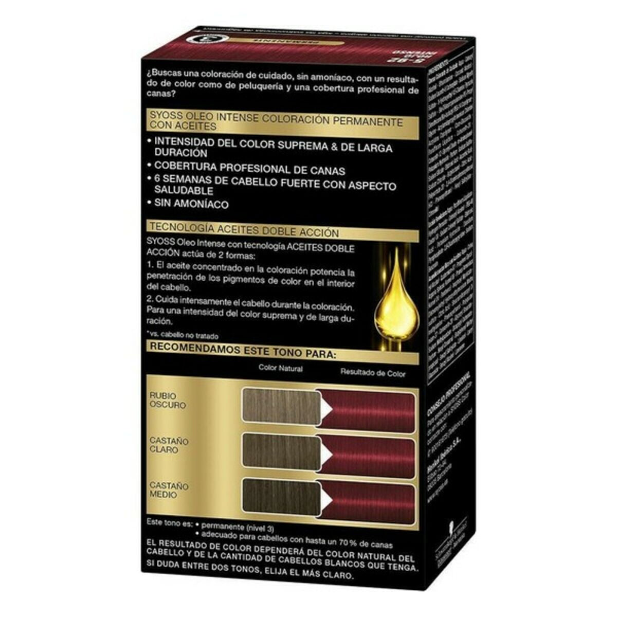 Dauerfärbung Syoss Olio Intense Intensives Rot Nº 5,92 Platinblond Nº
