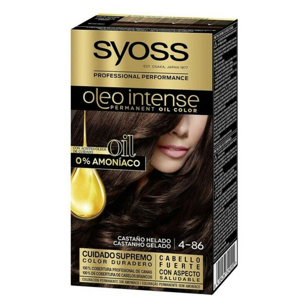 Dauerfärbung Syoss Olio Intense Kühles Kastanienbraun Nº 4,86 Platinbl