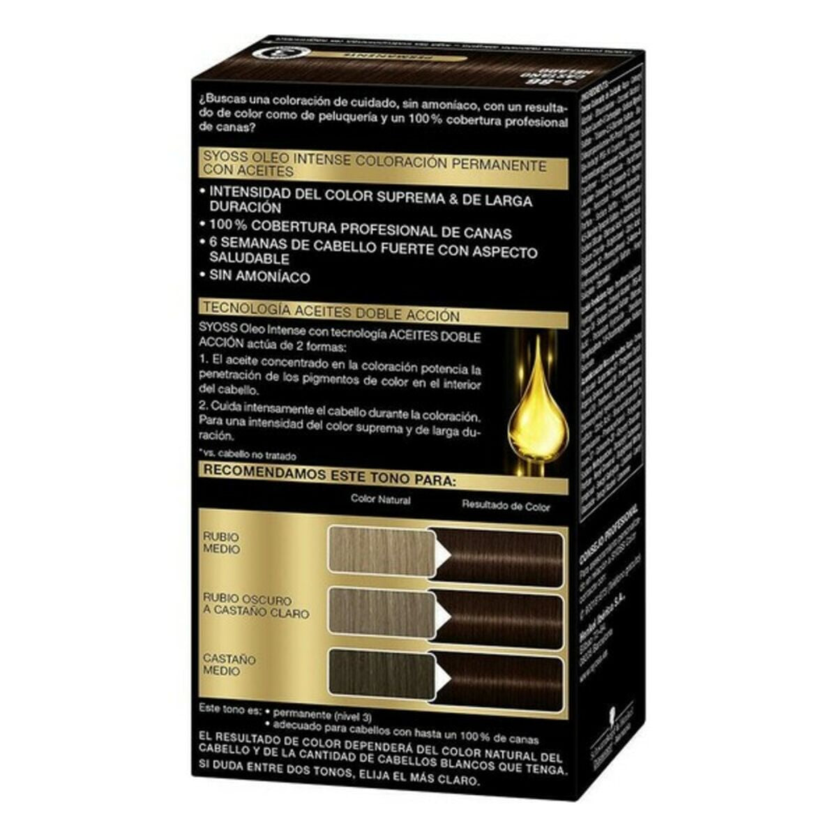 Dauerfärbung Syoss Olio Intense Kühles Kastanienbraun Nº 4,86 Platinbl