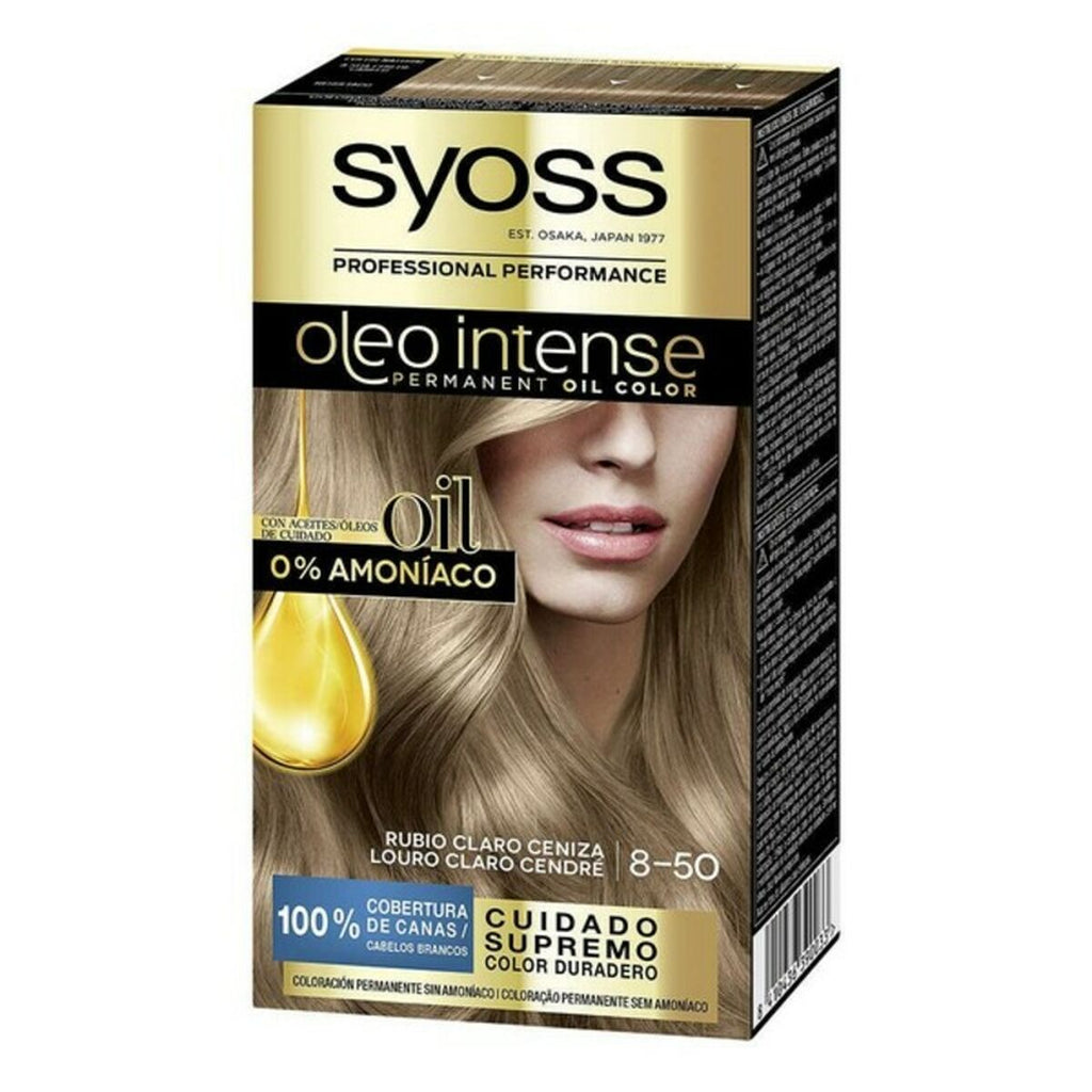 Dauerfärbung Syoss Olio Intense Helles Aschblond Nº 8,50 Platinblond N