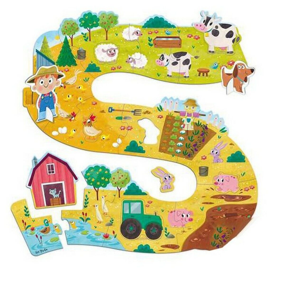 Baby-Puzzle: Bauernhof XXL Goula 53176 18 Stücke