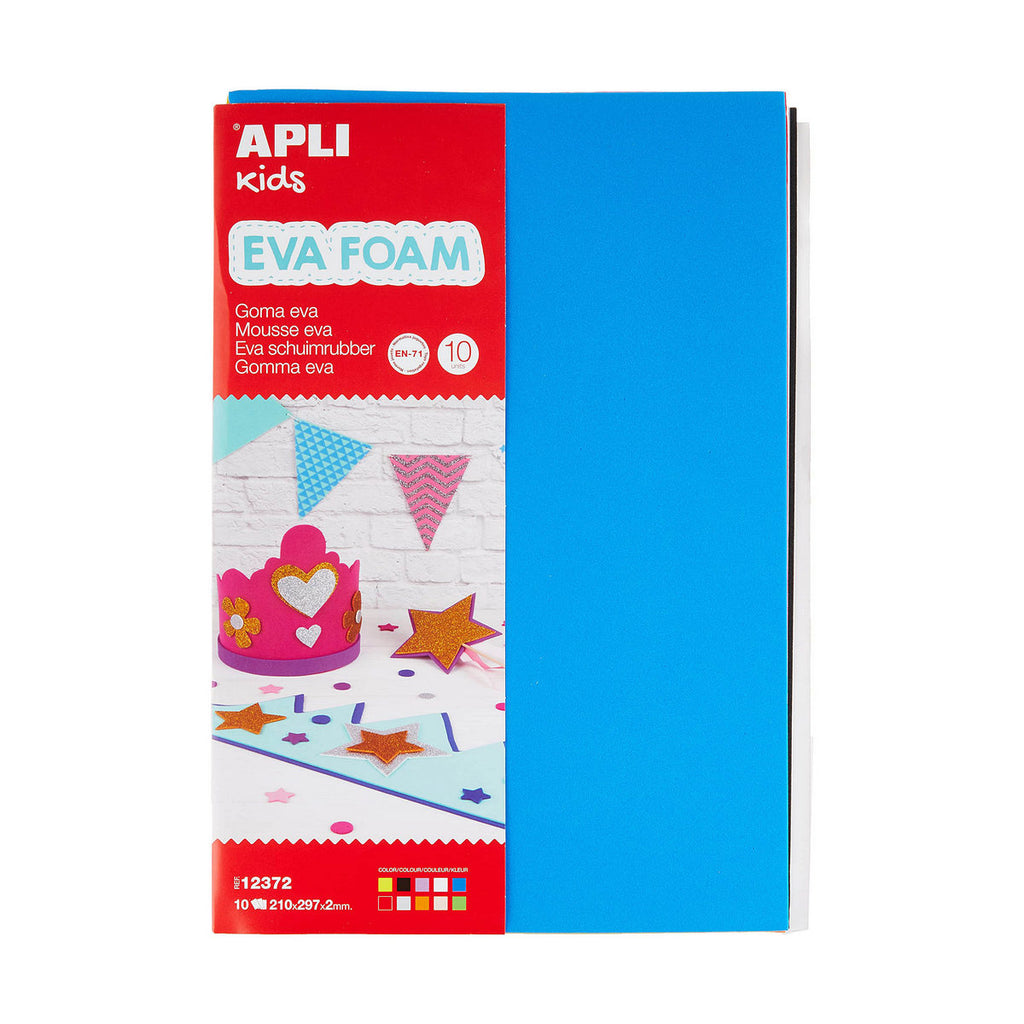Buntes Moosgummi A4 Set (10x) – Für kreative Bastelideen