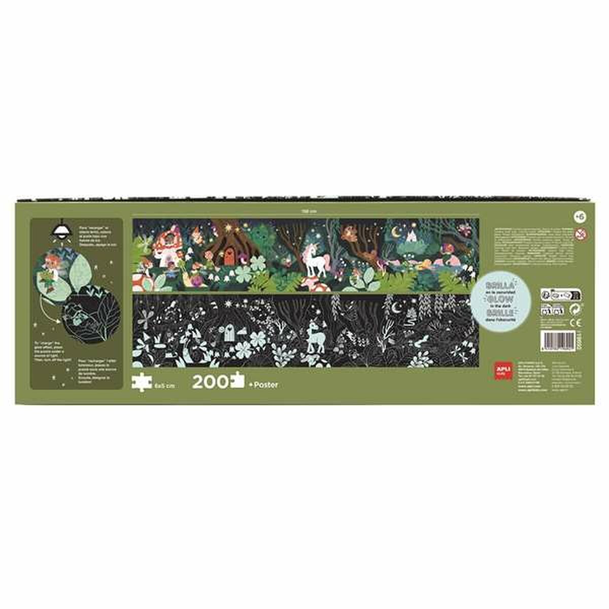Puzzle «Apli» Glow-in-the-Dark (200 Teile)