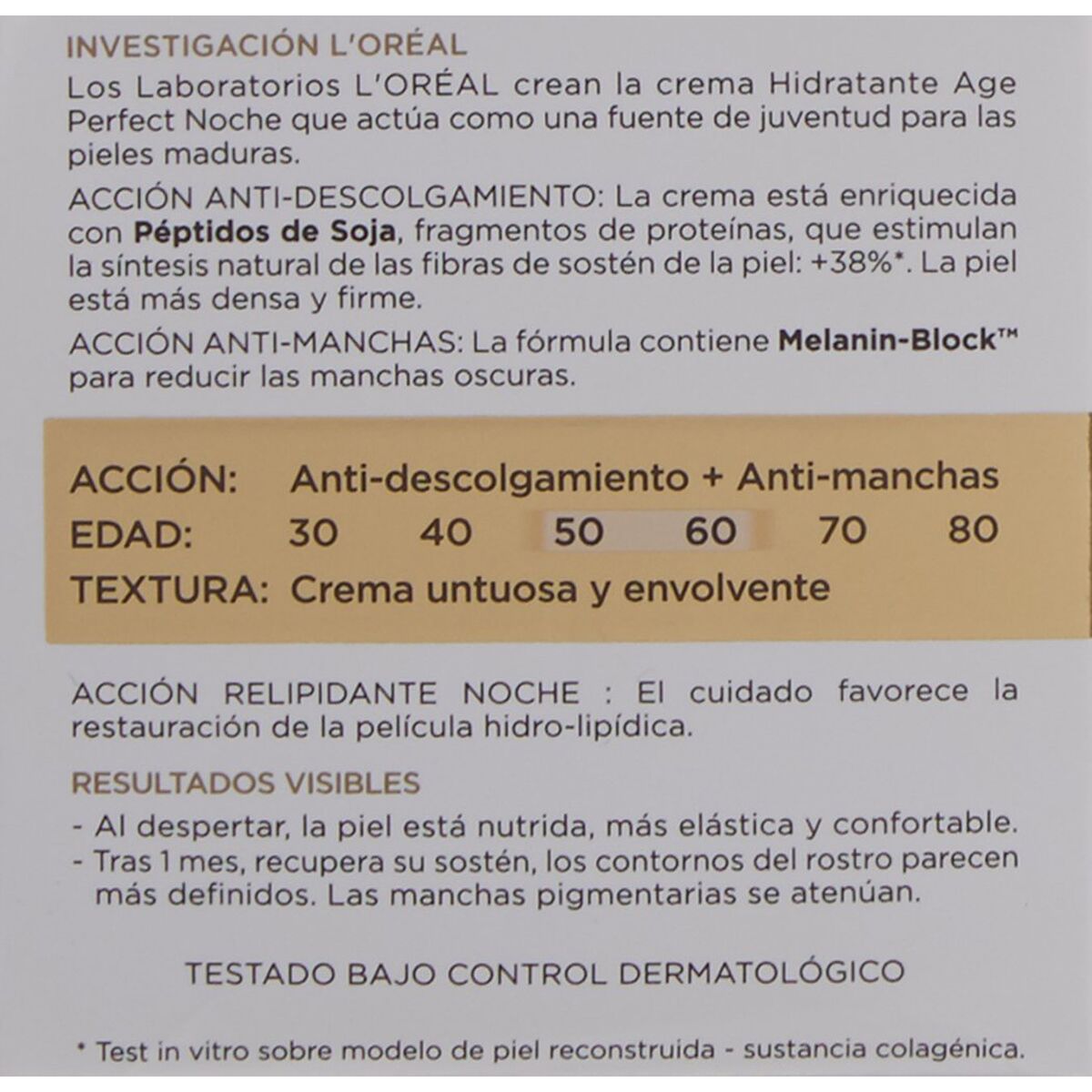 Nachtcreme L'Oreal Age Perfect 50 ml