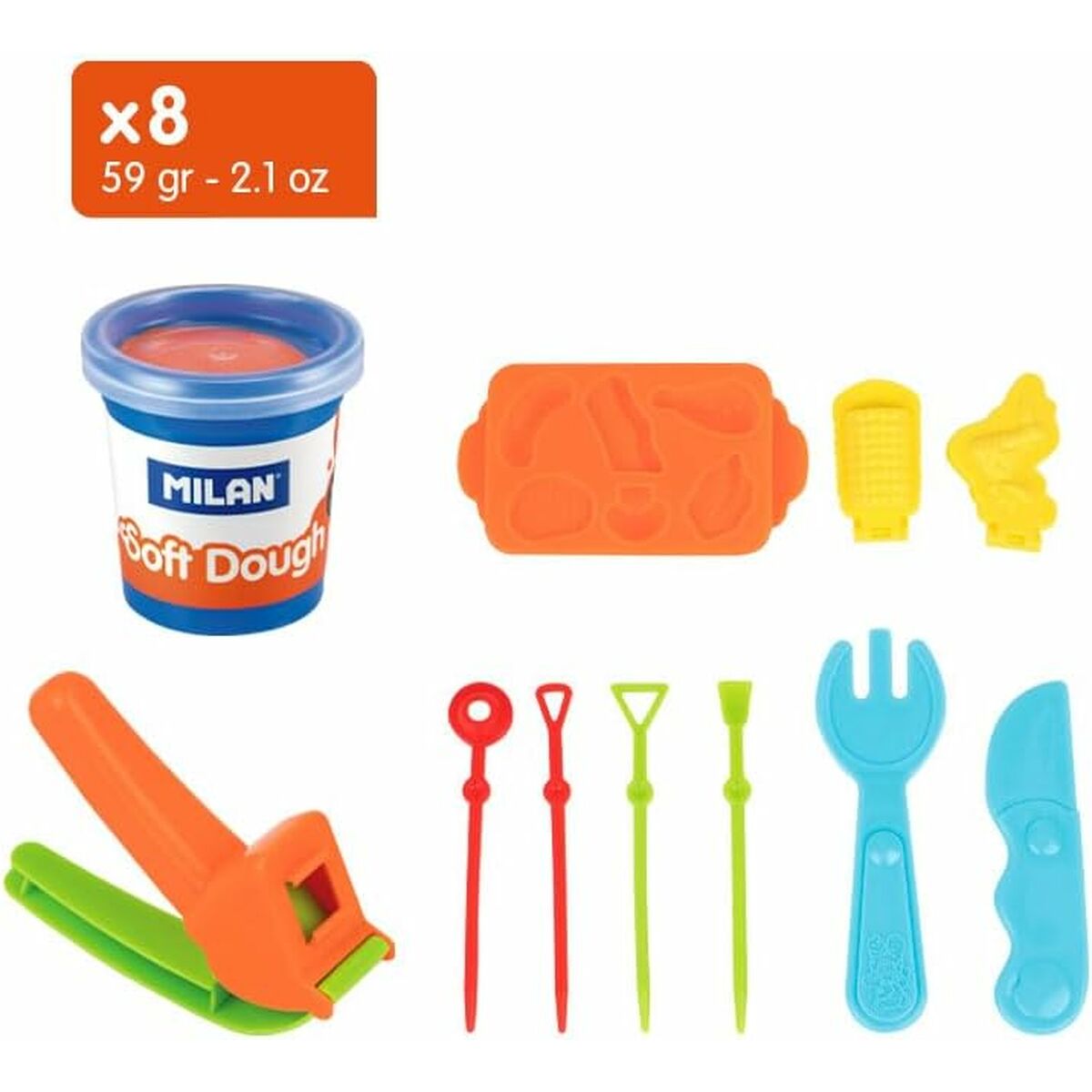 Bunte BBQ Modelliermasse – Grillspass zum Kneten für Kids