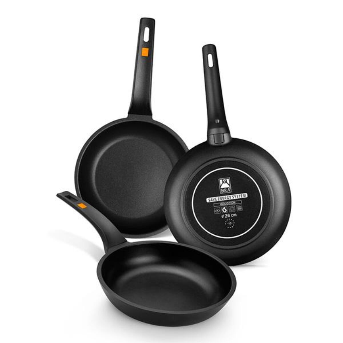 Antihaftbeschichtete Pfanne BRA Sartén Efficient Ø 22 cm Schwarz Metal