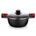 Kasserolle mit Glasabdeckung BRA A410324 Schwarz 4 L
