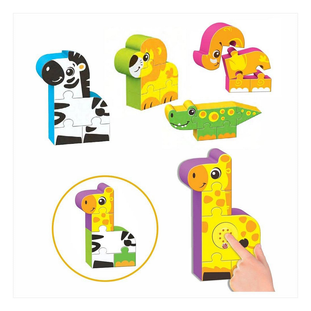Buntes Zoo-Puzzle – Fördert spielerisch die Motorik!