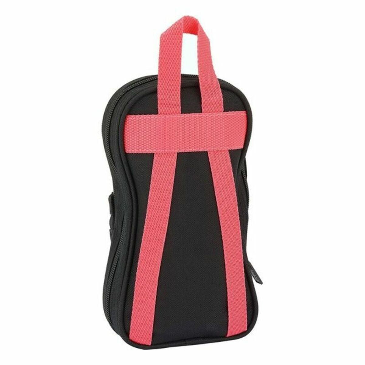 Schwarzes Rucksack-Set: Organisiert durch den Schultag