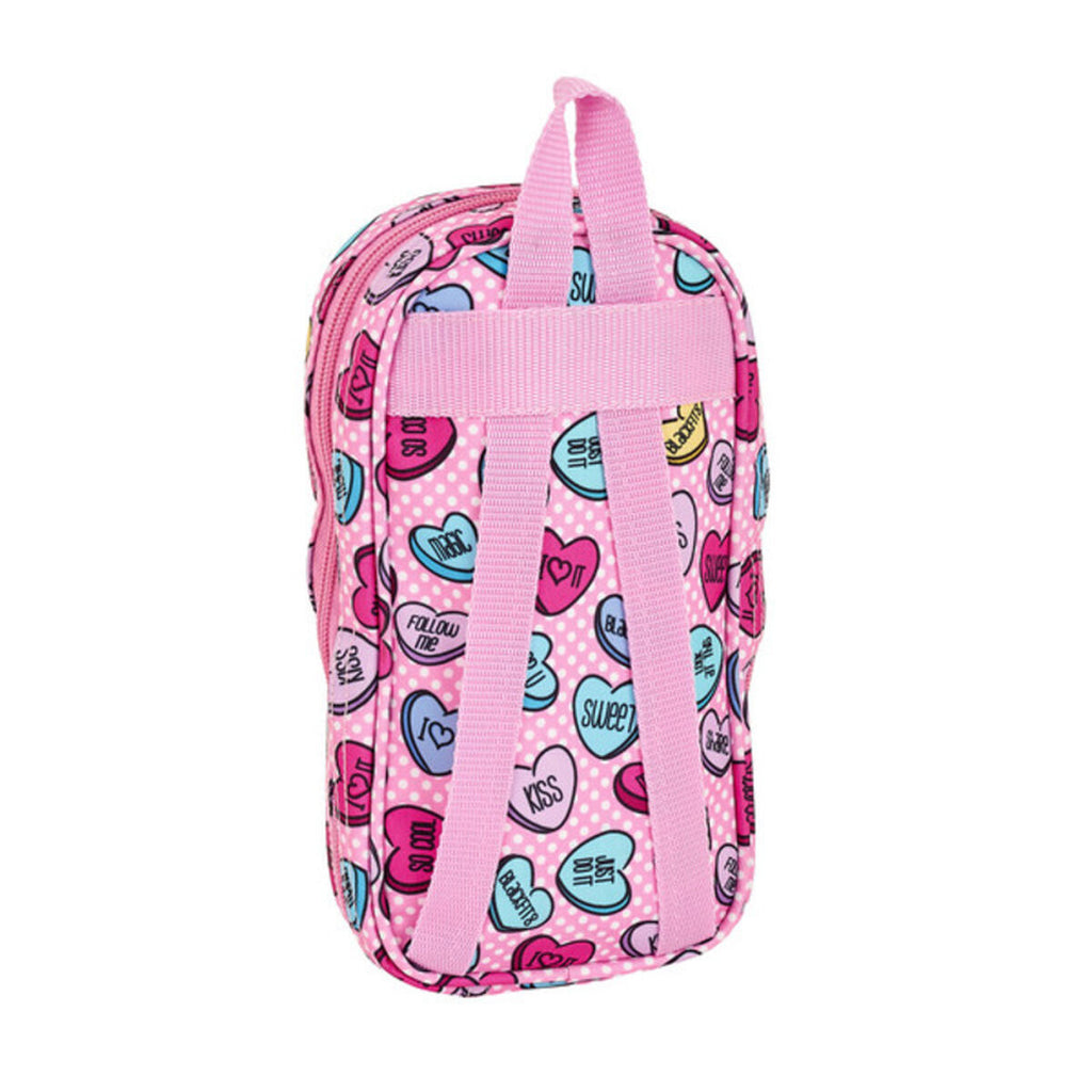 Rucksack mit Federtaschen Safta Rosa (33 Stücke)