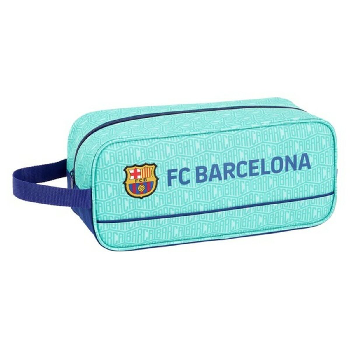 Schuhtasche für die Reise F.C. Barcelona türkis (34 x 15 x 14 cm)