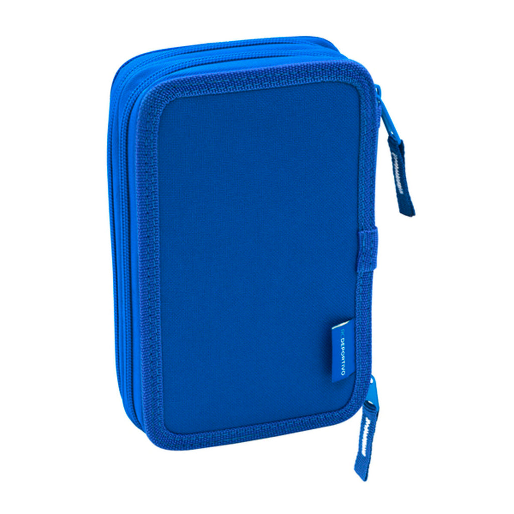 Doppel-Federtasche R. C. Deportivo de La Coruña Blau Weiss 12.5 x 19.5 x 4 cm