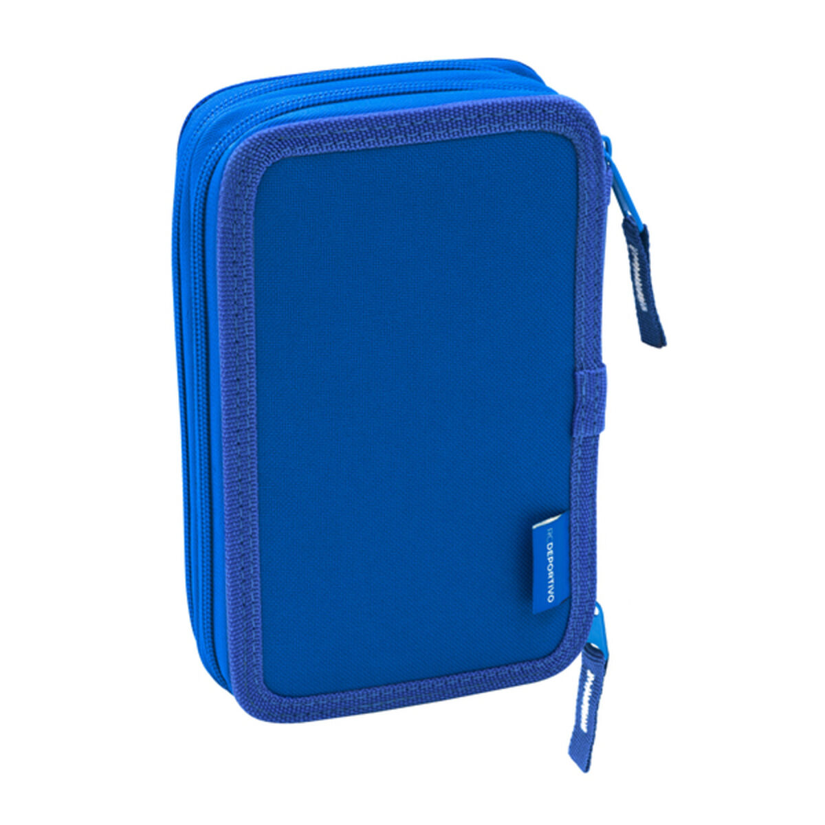 Doppel-Federtasche R. C. Deportivo de La Coruña Blau Weiss 12.5 x 19.5 x 4 cm