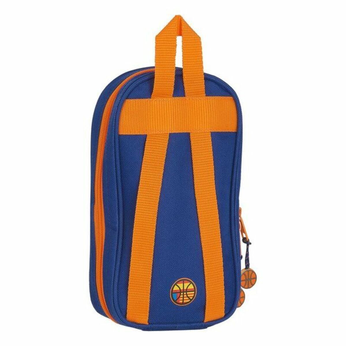 Rucksack mit Federtaschen Valencia Basket M847 Blau Orange 12 x 23 x 5