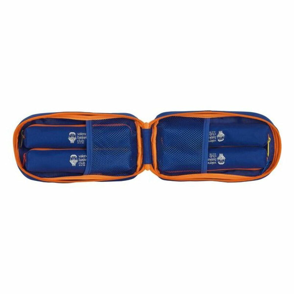 Rucksack mit Federtaschen Valencia Basket M847 Blau Orange 12 x 23 x 5