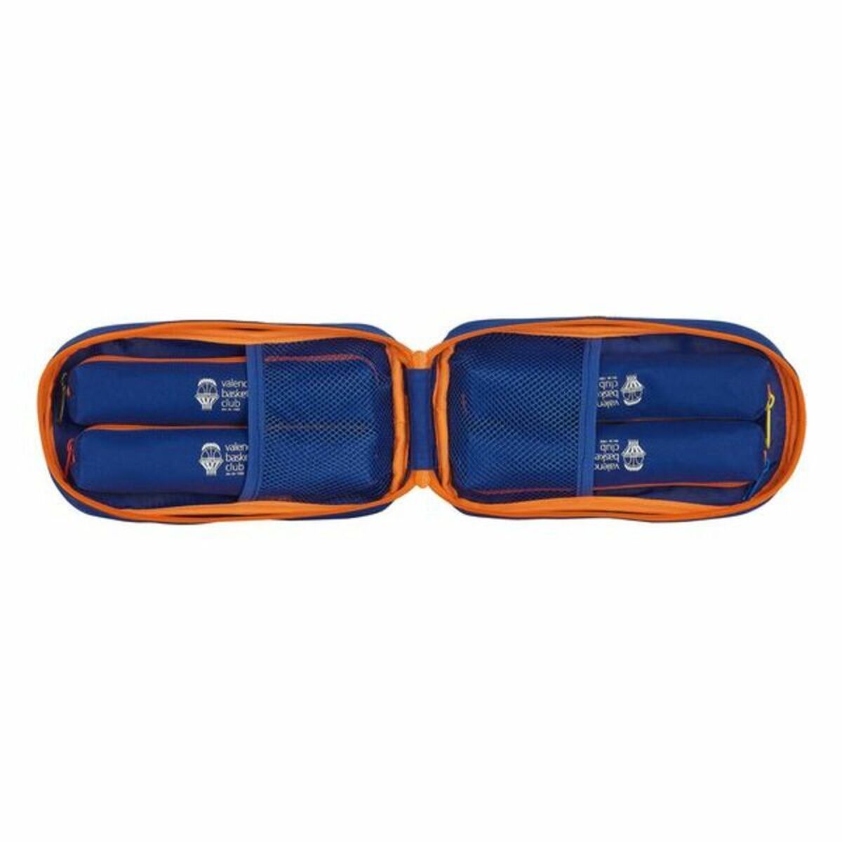 Rucksack mit Federtaschen Valencia Basket M847 Blau Orange 12 x 23 x 5