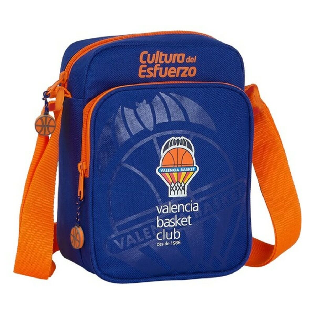Schultertasche Valencia Basket M672 Blau Orange 16 x 22 x 6 cm – LuxeStyle Schweiz