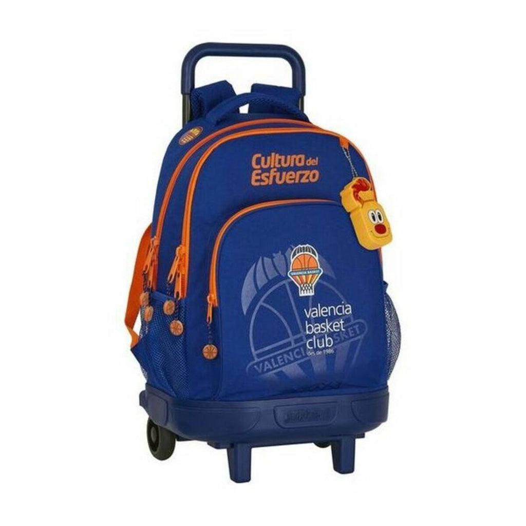 Schulrucksack mit Rädern Compact Valencia Basket M918 Blau Orange (33 x