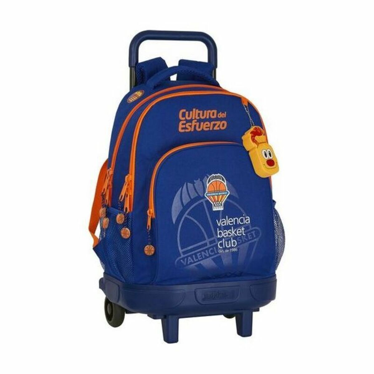 Schulrucksack mit Rädern Compact Valencia Basket M918 Blau Orange (33 x