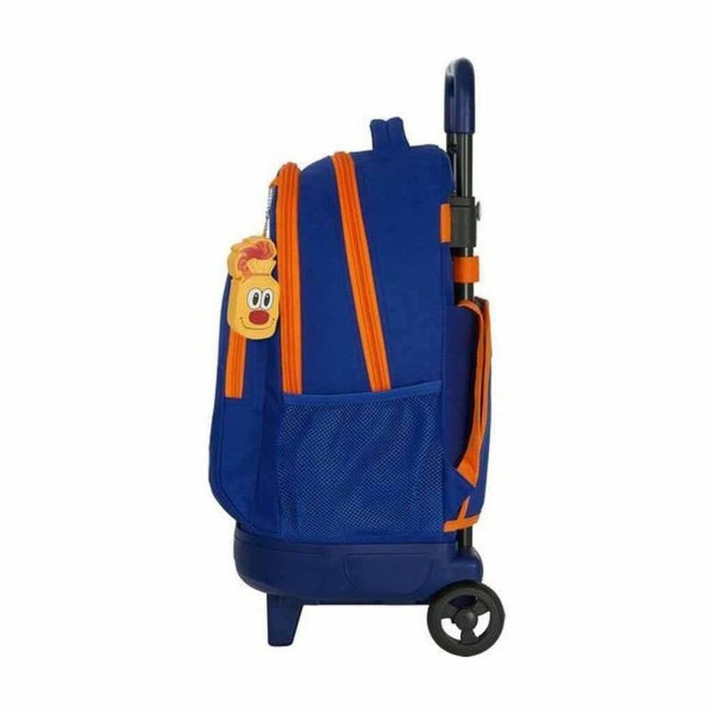 Schulrucksack mit Rädern Compact Valencia Basket M918 Blau Orange (33 x