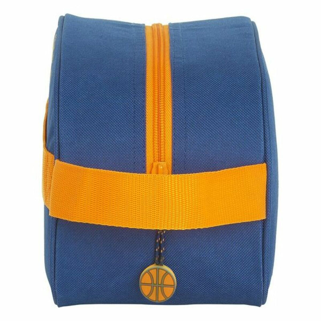 Kulturbeutel für die Schule Valencia Basket M248 Blau Orange Sportlich – LuxeStyle Schweiz