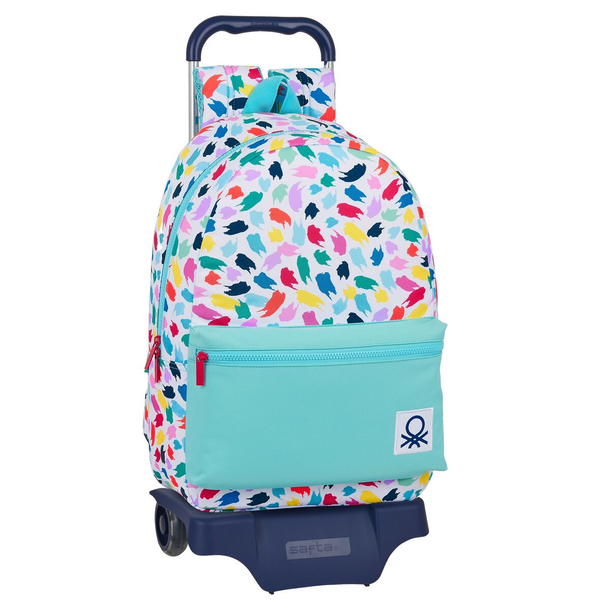 Schulrucksack mit Rädern Benetton Painting Bunt