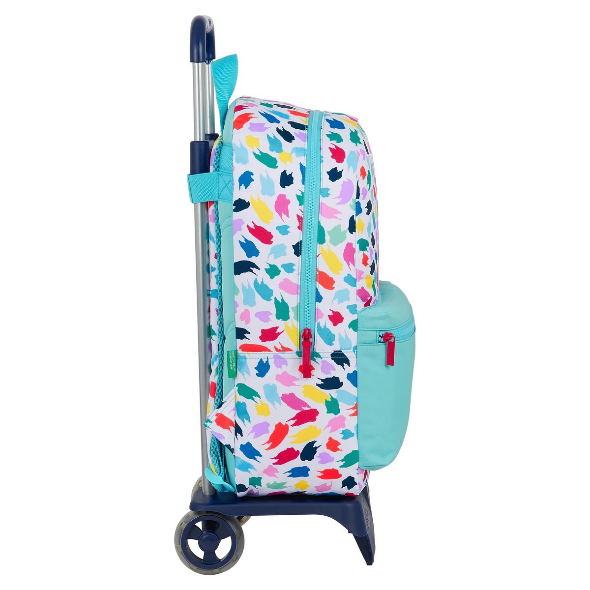 Schulrucksack mit Rädern Benetton Painting Bunt